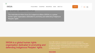 Screenshot preview of iwgia.org