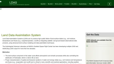 Screenshot preview of ldas.gsfc.nasa.gov