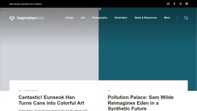 Screenshot preview of theinspirationgrid.com