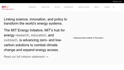Screenshot preview of energy.mit.edu