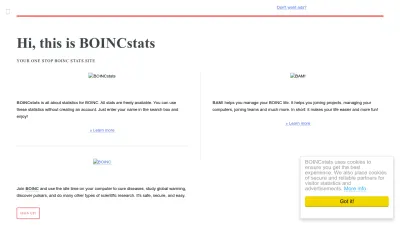 Screenshot preview of boincstats.com