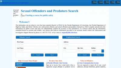 Screenshot preview of offender.fdle.state.fl.us