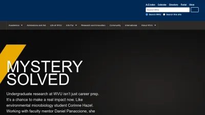 Screenshot preview of wvu.edu