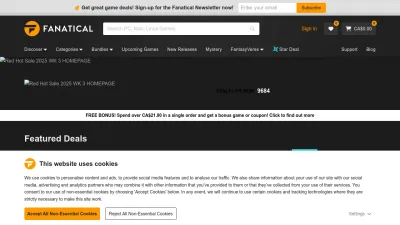 Screenshot preview of fanatical.com