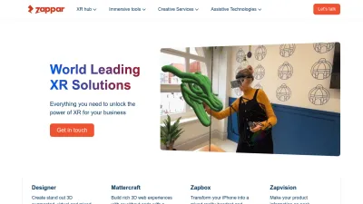 Screenshot preview of zappar.com