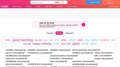 Screenshot preview of en.picmix.com