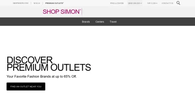 Screenshot preview of premiumoutlets.com