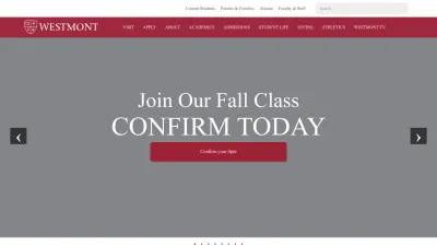 Screenshot preview of westmont.edu
