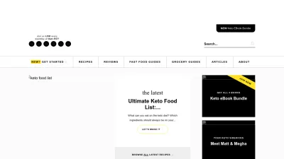 Screenshot preview of ketoconnect.net