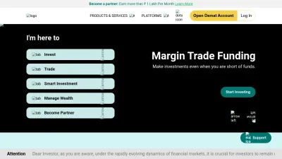 Screenshot preview of geojit.com