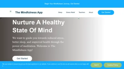 Screenshot preview of themindfulnessapp.com