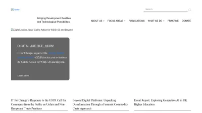 Screenshot preview of itforchange.net