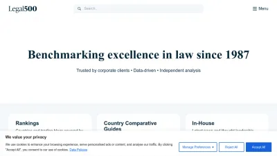 Screenshot preview of legal500.com