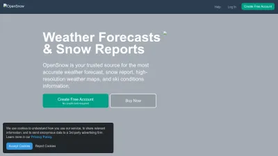 Screenshot preview of opensnow.com