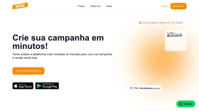 Screenshot preview of rifei.com.br