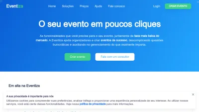 Screenshot preview of eventiza.com.br