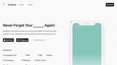 Screenshot preview of packpnt.com