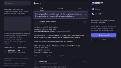 Screenshot preview of social.coop