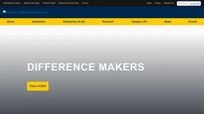 Screenshot preview of umdearborn.edu