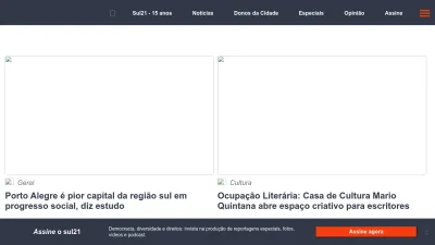 Screenshot preview of sul21.com.br