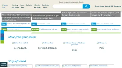 Screenshot preview of ahdb.org.uk