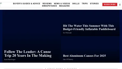 Screenshot preview of paddlingmag.com