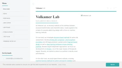 Screenshot preview of volkamerlab.org