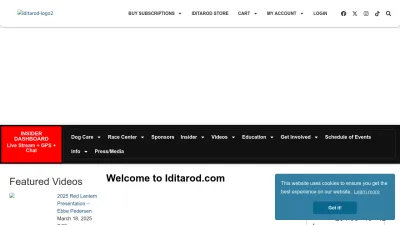 Screenshot preview of iditarod.com
