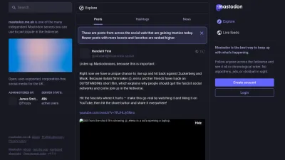 Screenshot preview of mastodon.me.uk