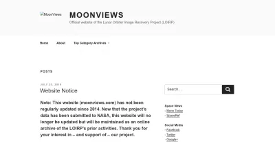 Screenshot preview of moonviews.com