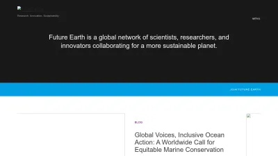 Screenshot preview of futureearth.org