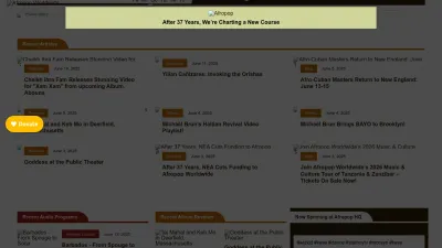 Screenshot preview of afropop.org