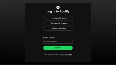 Screenshot preview of accounts.spotify.com