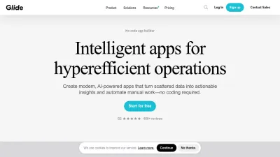 Screenshot preview of glideapps.com