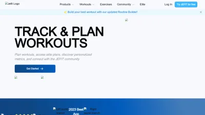 Screenshot preview of jefit.com