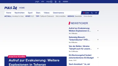 Screenshot preview of puls24.at