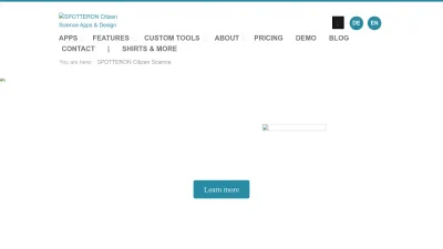Screenshot preview of spotteron.net