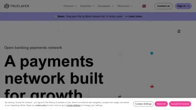 Screenshot preview of truelayer.com