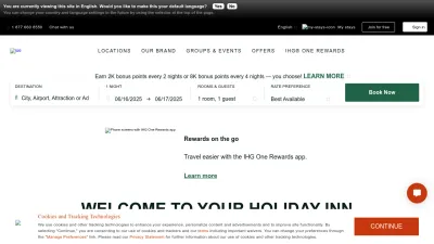 Screenshot preview of holidayinn.com
