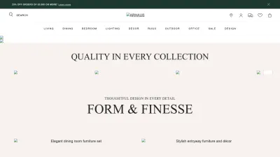 Screenshot preview of arhaus.com
