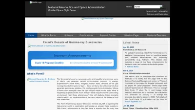 Screenshot preview of fermi.gsfc.nasa.gov