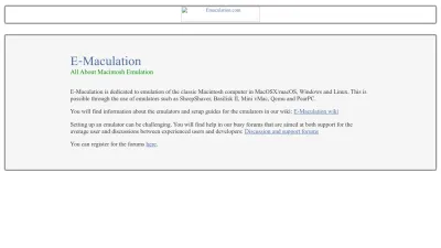 Screenshot preview of emaculation.com