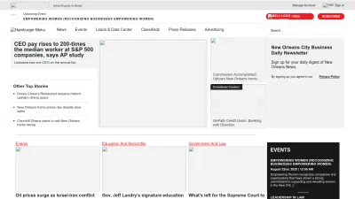 Screenshot preview of neworleanscitybusiness.com