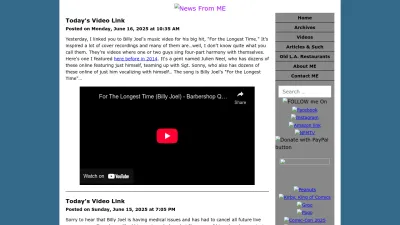 Screenshot preview of newsfromme.com