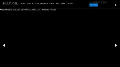 Screenshot preview of billyjoel.com