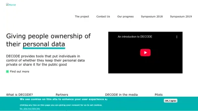 Screenshot preview of decodeproject.eu