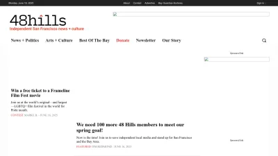 Screenshot preview of 48hills.org