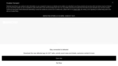 Screenshot preview of defected.com