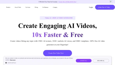 Screenshot preview of vidnoz.com