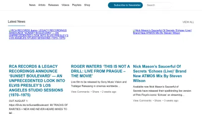 Screenshot preview of legacyrecordings.com